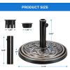 imageSimple Deluxe 1772quot 242 lbs Market Heavy Duty Umbrella Round Stand Base for Patio Outdoor Deck Lawn Garden BronzeBronze