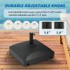 imageSimple Deluxe 3086lbs 1811quot Market Umbrella Base Heavy Duty Round Stand for Patio Outdoor Deck BlackBlackWheels