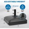 imageSimple Deluxe 3086lbs 1811quot Market Umbrella Base Heavy Duty Round Stand for Patio Outdoor Deck BlackBlackWheels