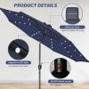 imageSimple Deluxe 9 Solar Umbrella 32 LED Lighted Patio Umbrella Table Market Umbrella for Garden Deck Backyard and Pool2PDark Blue