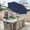 imageSimple Deluxe 9 Solar Umbrella 32 LED Lighted Patio Umbrella Table Market Umbrella for Garden Deck Backyard and Pool2PDark Blue