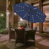 imageSimple Deluxe 9 Solar Umbrella 32 LED Lighted Patio Umbrella Table Market Umbrella for Garden Deck Backyard and Pool2PDark Blue