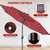 imageSimple Deluxe 9 Solar Umbrella 32 LED Lighted Patio Umbrella Table Market Umbrella for Garden Deck Backyard and Pool2PRed