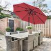 imageSimple Deluxe 9 Solar Umbrella 32 LED Lighted Patio Umbrella Table Market Umbrella for Garden Deck Backyard and Pool2PRed