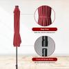 imageSimple Deluxe 9 Solar Umbrella 32 LED Lighted Patio Umbrella Table Market Umbrella for Garden Deck Backyard and PoolRed