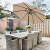 imageSimple Deluxe 9 Solar Umbrella 32 LED Lighted Patio Umbrella Table Market Umbrella for Garden Deck Backyard and PoolTan