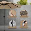 imageSimple Deluxe 9 Solar Umbrella 32 LED Lighted Patio Umbrella Table Market Umbrella for Garden Deck Backyard and PoolTan
