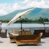 imageSimple Deluxe Patio Umbrella Outdoor UV Protection Sunshade with Push Button TiltCrank and 8 Sturdy Ribs for Table Garden Lawn Beach Pool2P9ftBeige