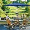 imageSimple Deluxe Patio Umbrella Outdoor UV Protection Sunshade with Push Button TiltCrank and 8 Sturdy Ribs for Table Garden Lawn Beach Pool2P9ftBlue