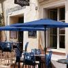 imageSimple Deluxe Patio Umbrella Outdoor UV Protection Sunshade with Push Button TiltCrank and 8 Sturdy Ribs for Table Garden Lawn Beach Pool2P9ftBlue