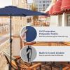 imageSimple Deluxe Patio Umbrella Outdoor UV Protection Sunshade with Push Button TiltCrank and 8 Sturdy Ribs for Table Garden Lawn Beach Pool2P9ftDark Blue