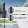 imageSimple Deluxe Patio Umbrella Outdoor UV Protection Sunshade with Push Button TiltCrank and 8 Sturdy Ribs for Table Garden Lawn Beach Pool2P9ftDark Blue