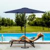 imageSimple Deluxe Patio Umbrella Outdoor UV Protection Sunshade with Push Button TiltCrank and 8 Sturdy Ribs for Table Garden Lawn Beach Pool2P9ftDark Blue