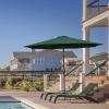 imageSimple Deluxe Patio Umbrella Outdoor UV Protection Sunshade with Push Button TiltCrank and 8 Sturdy Ribs for Table Garden Lawn Beach Pool2P9ftGreen