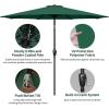 imageSimple Deluxe Patio Umbrella Outdoor UV Protection Sunshade with Push Button TiltCrank and 8 Sturdy Ribs for Table Garden Lawn Beach Pool2P9ftGreen