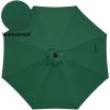 imageSimple Deluxe Patio Umbrella Outdoor UV Protection Sunshade with Push Button TiltCrank and 8 Sturdy Ribs for Table Garden Lawn Beach Pool2P9ftGreen