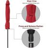 imageSimple Deluxe Patio Umbrella Outdoor UV Protection Sunshade with Push Button TiltCrank and 8 Sturdy Ribs for Table Garden Lawn Beach Pool2P9ftRed