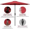 imageSimple Deluxe Patio Umbrella Outdoor UV Protection Sunshade with Push Button TiltCrank and 8 Sturdy Ribs for Table Garden Lawn Beach Pool2P9ftRed