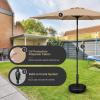 imageSimple Deluxe Patio Umbrella Outdoor UV Protection Sunshade with Push Button TiltCrank and 8 Sturdy Ribs for Table Garden Lawn Beach Pool2P9ftTan
