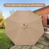 imageSimple Deluxe Patio Umbrella Outdoor UV Protection Sunshade with Push Button TiltCrank and 8 Sturdy Ribs for Table Garden Lawn Beach Pool2P9ftTan