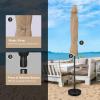 imageSimple Deluxe Patio Umbrella Outdoor UV Protection Sunshade with Push Button TiltCrank and 8 Sturdy Ribs for Table Garden Lawn Beach PoolUmbrellaTan