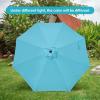 imageSimple Deluxe Patio Umbrella Outdoor UV Protection Sunshade with Push Button TiltCrank and 8 Sturdy Ribs for Table Garden Lawn Beach PoolUmbrellaTurquoise