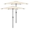 imageSimple Deluxe Patio Umbrella Outdoor UV Protection Sunshade with Push Button TiltCrank and 8 Sturdy Ribs for Table Garden Lawn Beach Pool2P9ftBeige