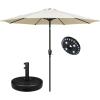 Round Base+Light+Umbrella-Beige