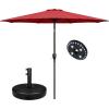 Round Base+Light+Umbrella-Red