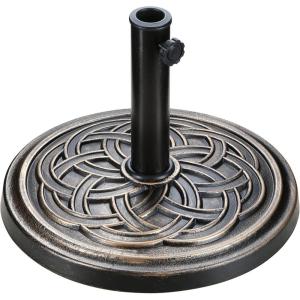 imageSimple Deluxe 1772quot 242 lbs Market Heavy Duty Umbrella Round Stand Base for Patio Outdoor Deck Lawn Garden BronzeBronze