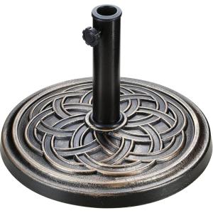 imageSimple Deluxe 3086lbs 1811quot Market Umbrella Base Heavy Duty Round Stand for Patio Outdoor Deck BlackClassic Bronze