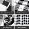 imageSimple Deluxe 2 Panels Set Blackout Window Curtain for Bedroom Living Room Patio Sliding Door 63 inches Drop Thermal Insulated Grommet Curtains Drapes 42quot W x 63quot L BlackBlackwhite