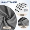 imageSimple Deluxe 2 Panels Set Blackout Window Curtain for Bedroom Living Room Patio Sliding Door 63 inches Drop Thermal Insulated Grommet Curtains Drapes 42quot W x 63quot L BlackGrey
