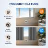 imageSimple Deluxe 2 Panels Set Blackout Window Curtain for Bedroom Living Room Patio Sliding Door 63 inches Drop Thermal Insulated Grommet Curtains Drapes 42quot W x 63quot L BlackGrey