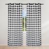 imageSimple Deluxe 2 Panels Set Blackout Window Curtain for Bedroom Living Room Patio Sliding Door 63 inches Drop Thermal Insulated Grommet Curtains Drapes 42quot W x 63quot L BlackBlackwhite