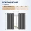 imageSimple Deluxe 2 Panels Set Blackout Window Curtain for Bedroom Living Room Patio Sliding Door 63 inches Drop Thermal Insulated Grommet Curtains Drapes 42quot W x 63quot L BlackGrey