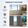 imageSimple Deluxe 2 Panels Set Blackout Window Curtain for Bedroom Living Room Patio Sliding Door 63 inches Drop Thermal Insulated Grommet Curtains Drapes 42quot W x 63quot L BlackGrey