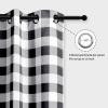 imageSimple Deluxe 2 Panels Set Blackout Window Curtain for Bedroom Living Room Patio Sliding Door 63 inches Drop Thermal Insulated Grommet Curtains Drapes 42quot W x 63quot L BlackBlackwhite