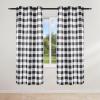 imageSimple Deluxe 2 Panels Set Blackout Window Curtain for Bedroom Living Room Patio Sliding Door 63 inches Drop Thermal Insulated Grommet Curtains Drapes 42quot W x 63quot L BlackBlackwhite