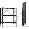 imageSimple Deluxe 4Tier Folding Storage Shelves 2795quot W x 1496quot D x 4961quot H Foldable Shelving Unit 1000 Lbs Loading Capacity Black3Tier  28W x 15D x 34H