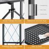 imageSimple Deluxe 4Tier Folding Storage Shelves 2795quot W x 1496quot D x 4961quot H Foldable Shelving Unit 1000 Lbs Loading Capacity Black3Tier  28W x 15D x 34H