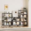 imageSimple Deluxe 4Tier Folding Storage Shelves 2795quot W x 1496quot D x 4961quot H Foldable Shelving Unit 1000 Lbs Loading Capacity Black5Tier  28W x 15D x 64H