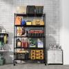 imageSimple Deluxe 5Tier Heavy Duty Storage Shelves 1750 Lbs Loading Capacity 3543quot W x 1772quot D x 7087quot H Adjustable Shelving Unit with Wheels ChromeBlack