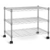 imageSimple Deluxe 5Tier Heavy Duty Storage Shelves 1750 Lbs Loading Capacity 3543quot W x 1772quot D x 7087quot H Adjustable Shelving Unit with Wheels ChromeChrome