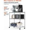 imageSimple Deluxe 5Tier Heavy Duty Storage Shelves 1750 Lbs Loading Capacity 3543quot W x 1772quot D x 7087quot H Adjustable Shelving Unit with Wheels ChromeChrome