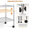 imageSimple Deluxe 5Tier Heavy Duty Storage Shelves 1750 Lbs Loading Capacity 3543quot W x 1772quot D x 7087quot H Adjustable Shelving Unit with Wheels ChromeChrome