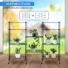 imageSimple Deluxe 5Tier Heavy Duty Storage Shelves 1750 Lbs Loading Capacity 3543quot W x 1772quot D x 7087quot H Adjustable Shelving Unit with Wheels ChromeBlack