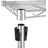 imageSimple Deluxe 5Tier Heavy Duty Storage Shelves 1750 Lbs Loading Capacity 3543quot W x 1772quot D x 7087quot H Adjustable Shelving Unit with Wheels ChromeChrome