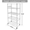 imageSimple Deluxe 5Tier Heavy Duty Storage Shelves 1750 Lbs Loading Capacity 3543quot W x 1772quot D x 7087quot H Adjustable Shelving Unit with Wheels ChromeChrome