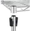 imageSimple Deluxe 5Tier Heavy Duty Storage Shelves 1750 Lbs Loading Capacity 3543quot W x 1772quot D x 7087quot H Adjustable Shelving Unit with Wheels ChromeChrome